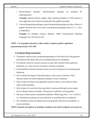 CG MODULE 1 NOTES explaining the contents of CG | PDF