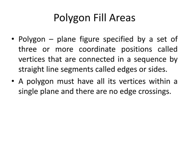 CG_MODULE2 (1) Fill Area Primitives Polygon Fill Areas | PDF
