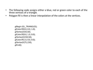 CG_MODULE2 (1) Fill Area Primitives Polygon Fill Areas | PDF