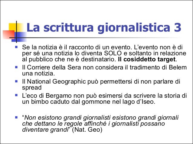 scrivere per un giornale