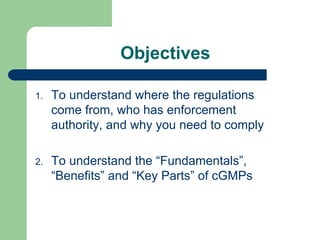 Good Manufacturing Practices