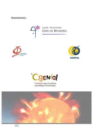 Remerciements :




   15
 