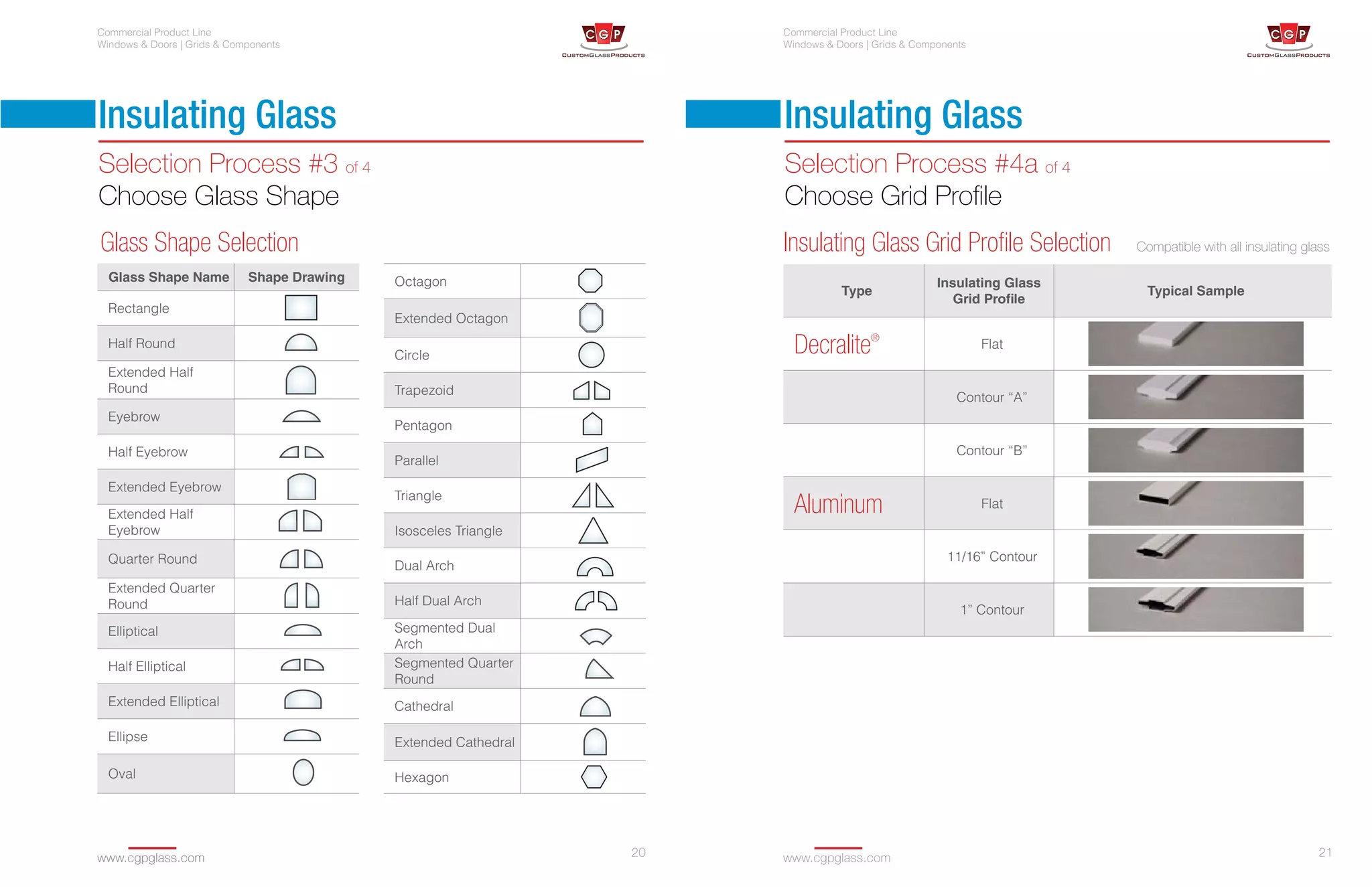 CGP commercial catalog for window and SDL grids PDF