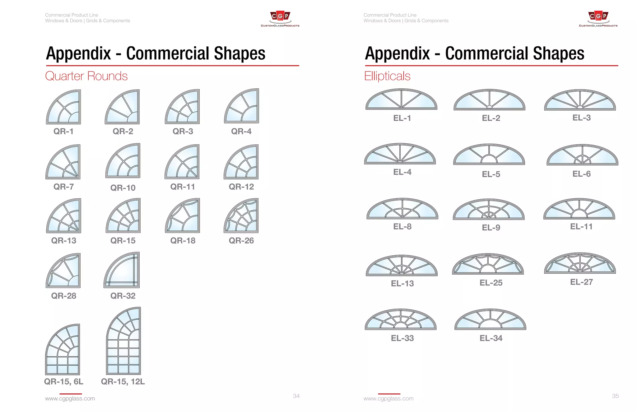 CGP commercial catalog for window and SDL grids PDF