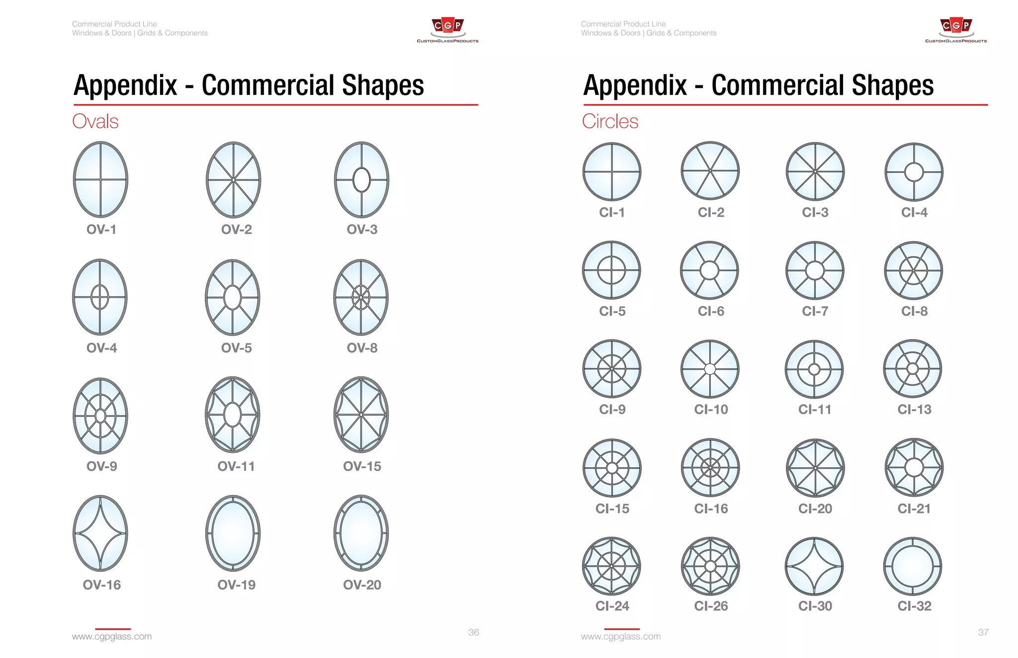 CGP commercial catalog for window and SDL grids PDF