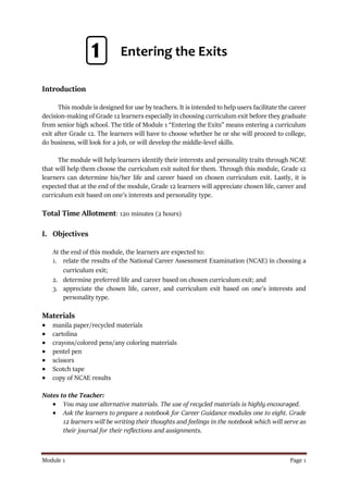 Cgp grade 12 module 1-edited | PDF