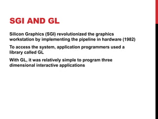 Cgp lecture2 graphics_standard, opengl | PPTX