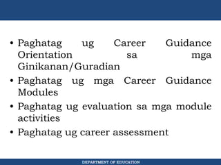 Career Guidance Program Orientation PPT for Grade 10 | PPT