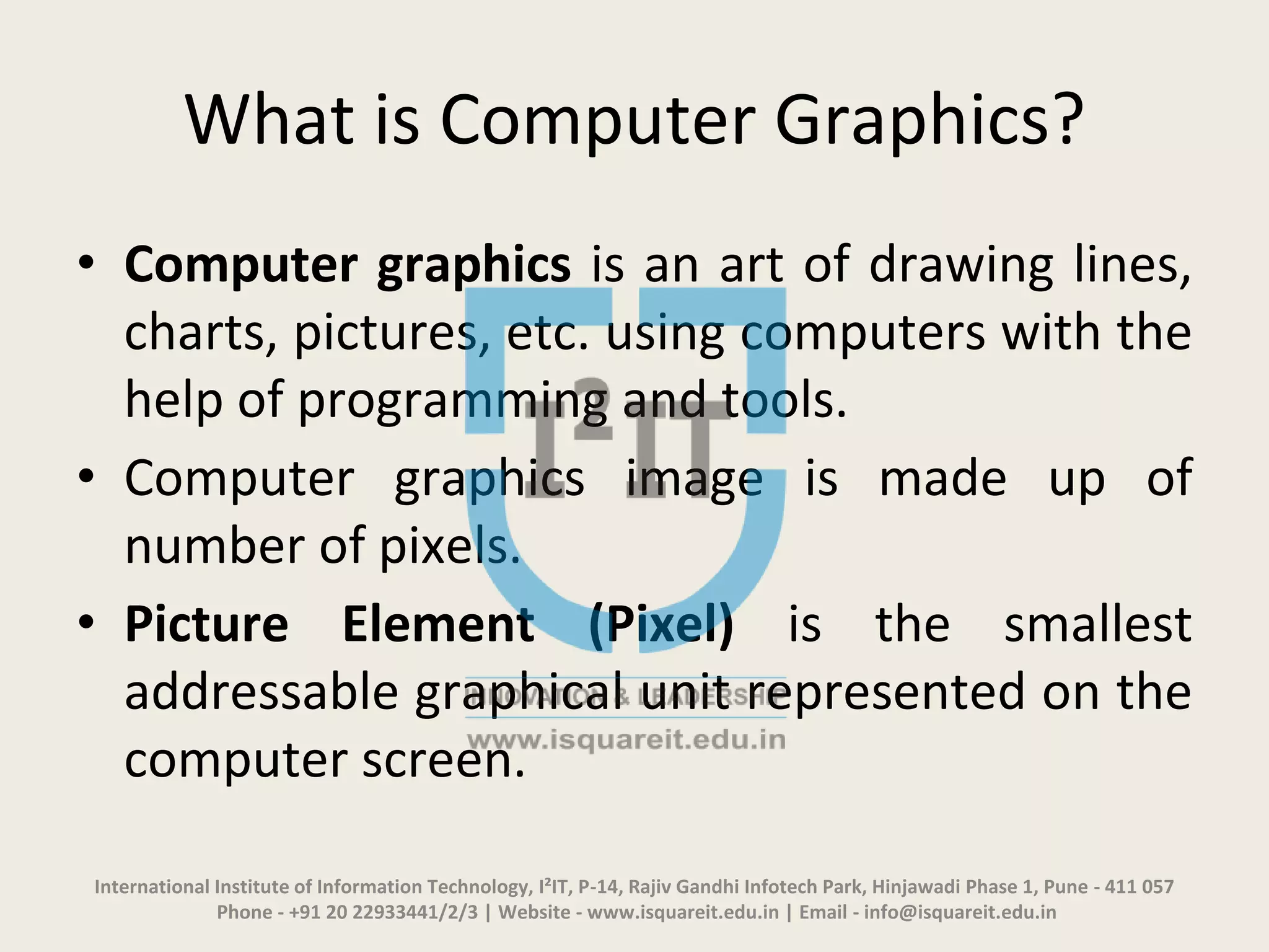 Basics of Computer Graphics PPT