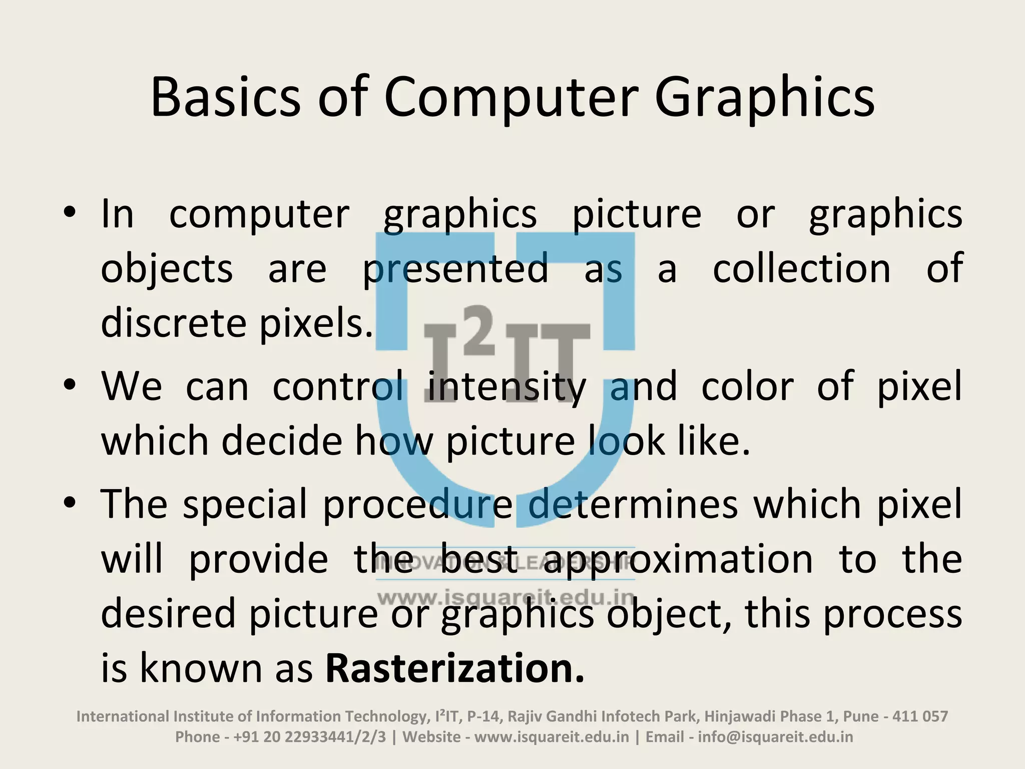 Basics of Computer Graphics | PPT