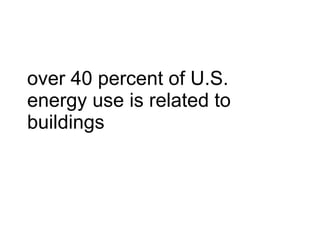 over 40 percent of U.S. energy use is related to buildings 