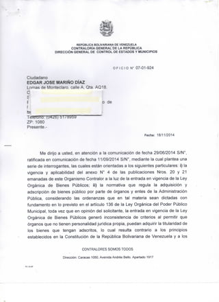 Régimen de Bienes Públicos CGR Sudebip Venezuela