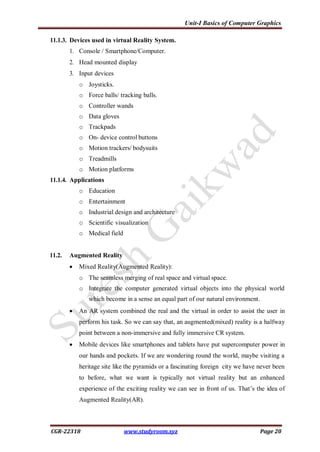 CGR-Unit-1 Basics of Computer Graphics.pdf