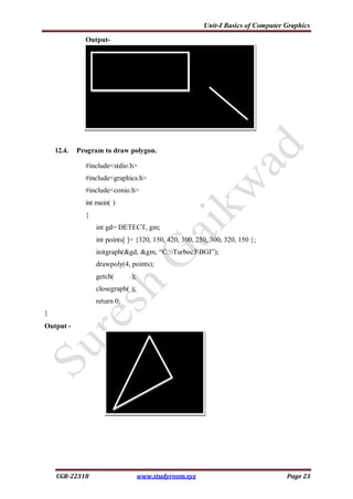 Include Graphics Middle CGR-Unit-1 Basics of Computer Graphics.pdf