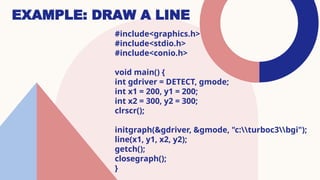 Graphics Using C Programming Language to | PPTX