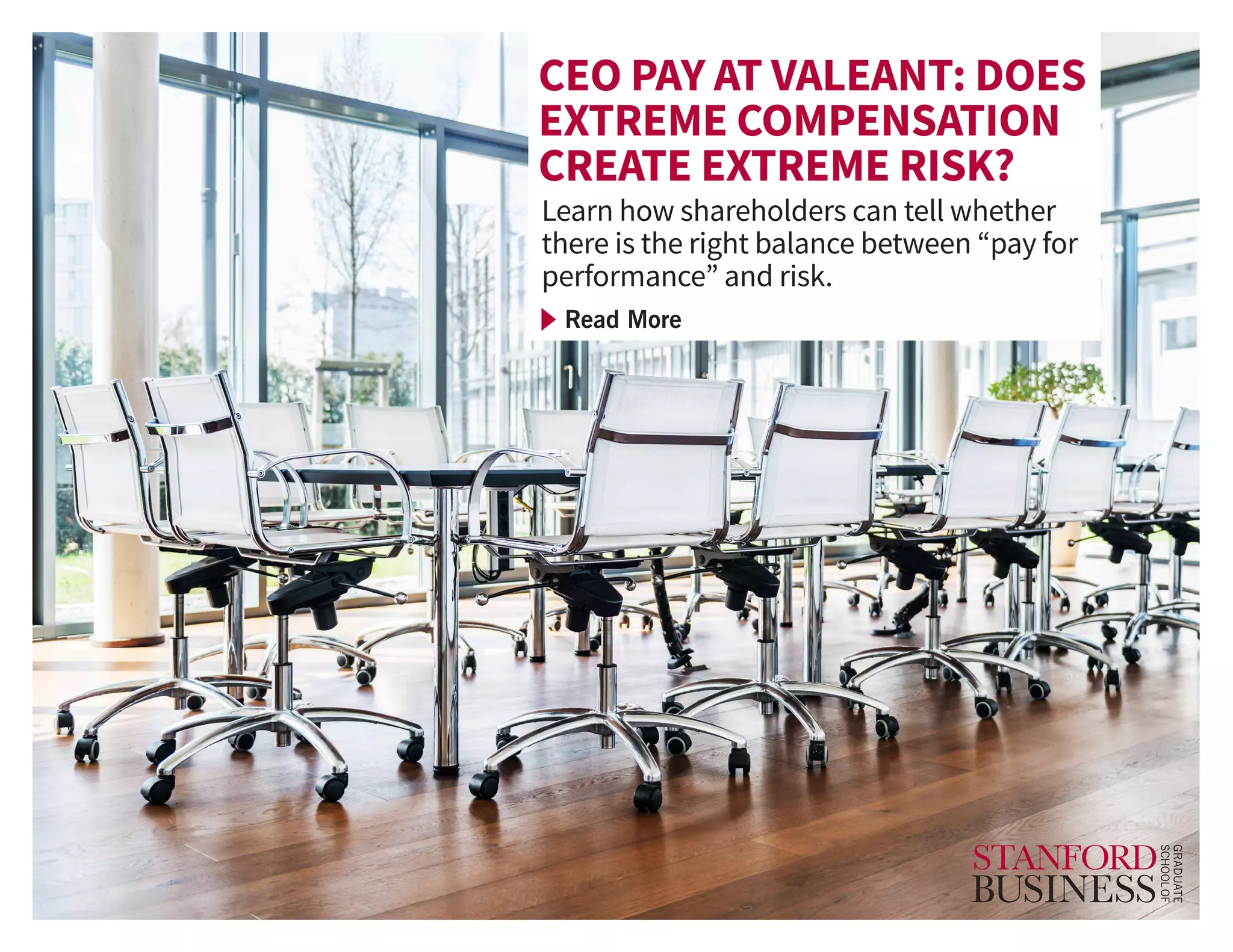 Learn how shareholders can tell whether
there is the right balance between “pay for
performance” and risk.
CEO PAY AT VALEANT: DOES
EXTREME COMPENSATION
CREATE EXTREME RISK?
Read More