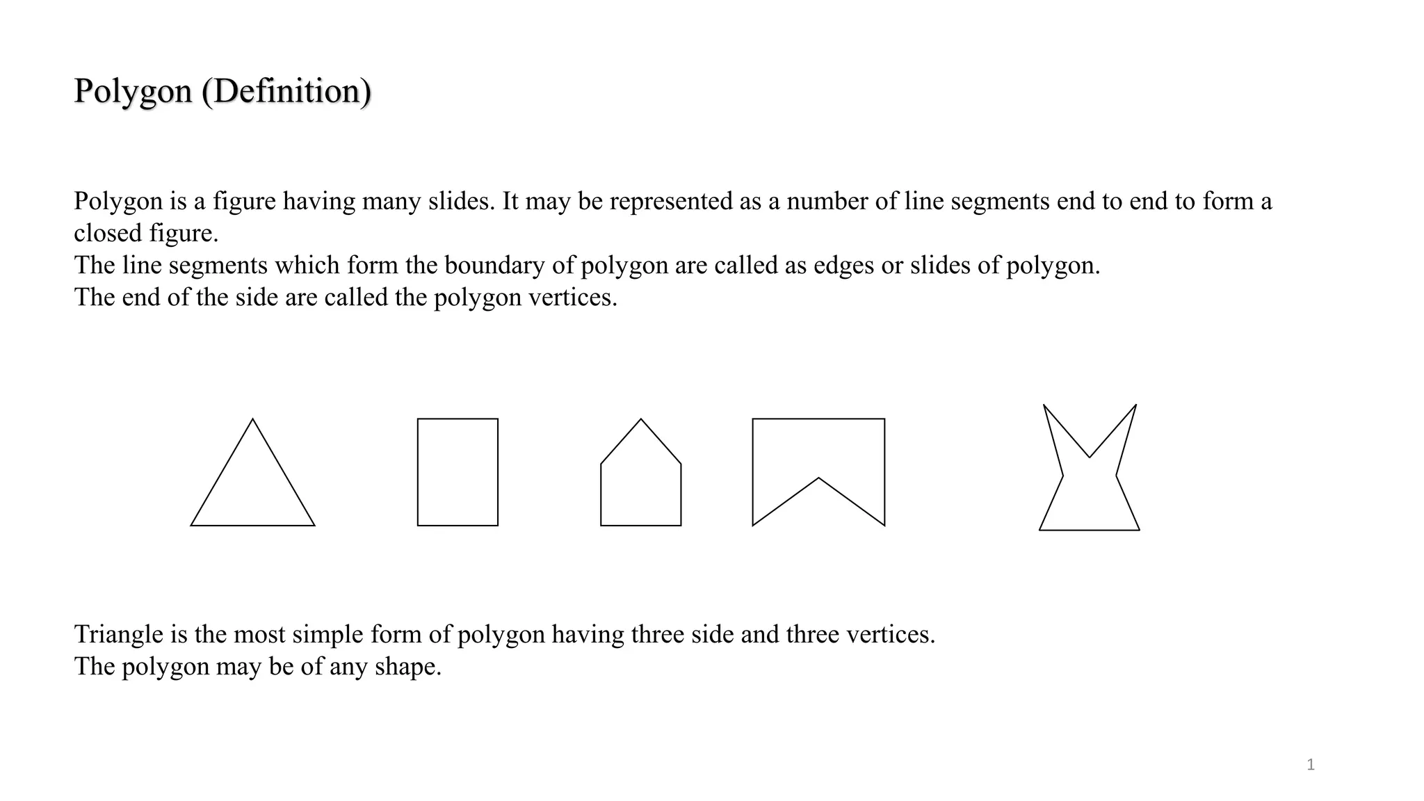 Polygons - Computer Graphics - Notes | PPTX