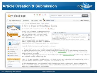 Article Creation & Submission




                                14
 