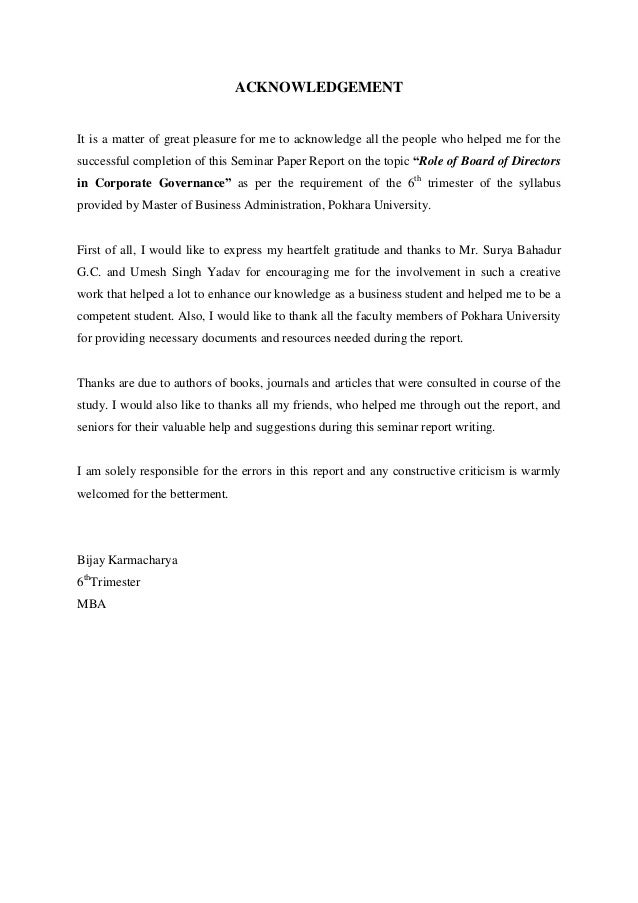 Essay On Business Management Pokhara June Thesis Statement Argumentative Essay also Writing A High School Essay Role Of Bods In Corporate Governance Essay Proposal Example