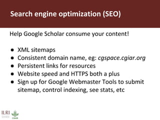 DSpace at ILRI: A semi-technical overview of “CGSpace”