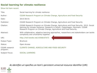 DSpace at ILRI: A semi-technical overview of “CGSpace”