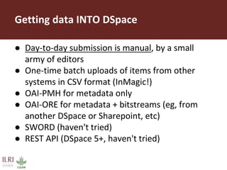DSpace at ILRI: A semi-technical overview of “CGSpace”