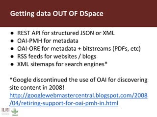 DSpace at ILRI: A semi-technical overview of “CGSpace”