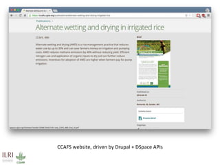 DSpace at ILRI: A semi-technical overview of “CGSpace”