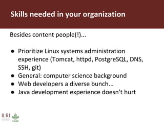 DSpace at ILRI: A semi-technical overview of “CGSpace”