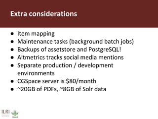 DSpace at ILRI: A semi-technical overview of “CGSpace”