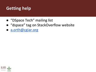 DSpace at ILRI: A semi-technical overview of “CGSpace”