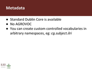DSpace at ILRI: A semi-technical overview of “CGSpace”