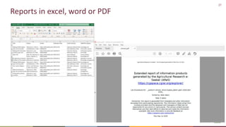 27
Reports in excel, word or PDF
 