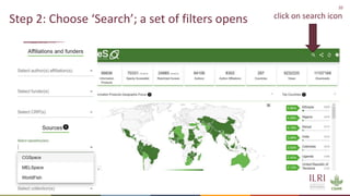 Reporting publications–CGSpace and AReS briefing for ILRI scientists