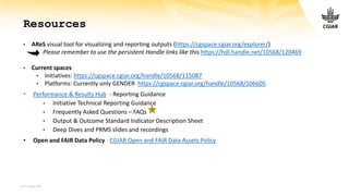 CGSpace and PRMS Information Session