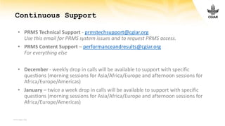 CGSpace and PRMS Information Session