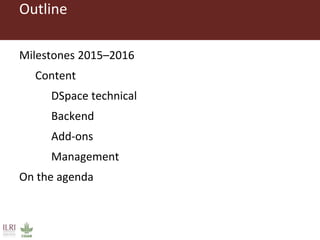 CGSpace Update, 2015–2016