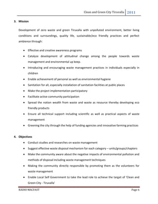 Pollution Reduction Mission Statement Examples Clean and Green City | PDF