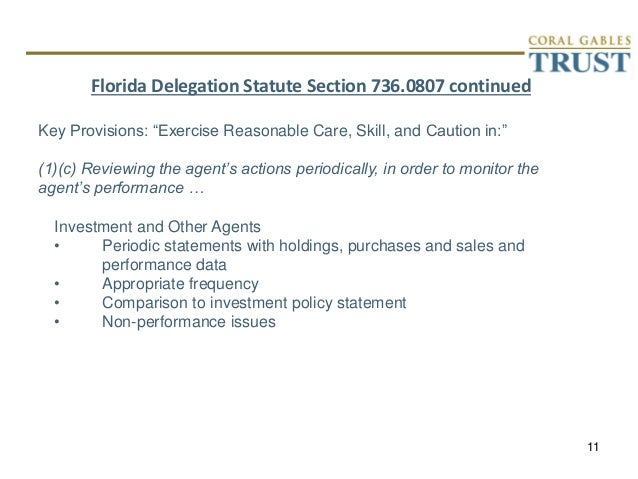 presentation on florida delegated trust statute