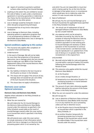 Pd Insurance Sample CGU Business Pack PDS (Product Disclosure Statement / Policy Wording) | PDF