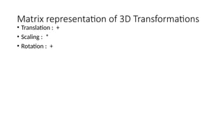 Comprehensive Overview of 2D and 3D Computer Graphics Transformations ...