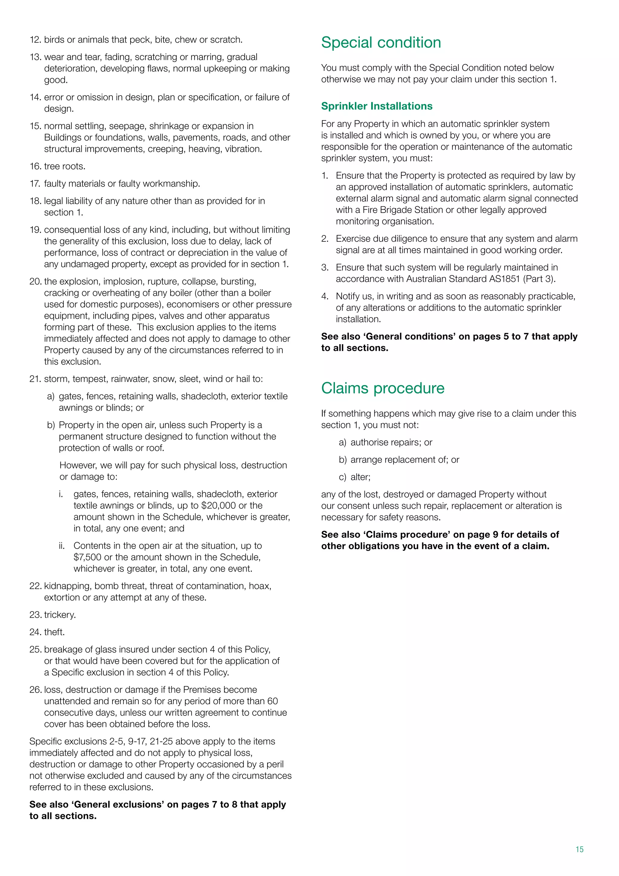 CGU Padlock PDS (Product Disclosure Statement / Policy Wording) | PDF