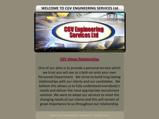 CGV Engineering Services Ltd | PPTX