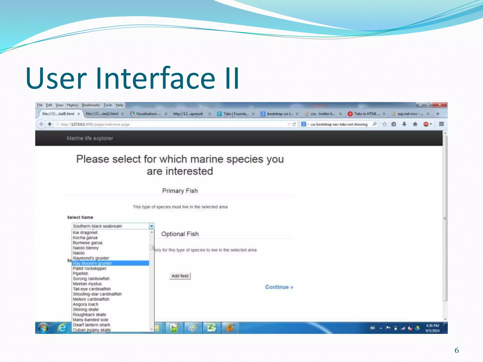 User Interface II 
6 
 