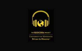THE GEOCODA PROJECT
 
