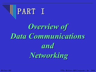 Overview of  Data Communications  and  Networking PART I 