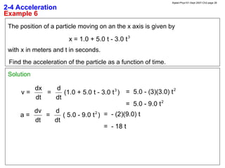 Kinematics in 1D; ch-02 [Animated slides].ppt