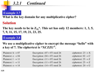 Multiplicative Cipher Example ch-03.ppt