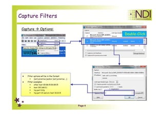 Wireshark course, Ch 03: Capture and display filters | PDF