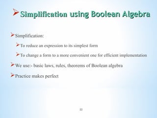 Comprehensive Guide to Boolean Algebra and Logic Simplification ...